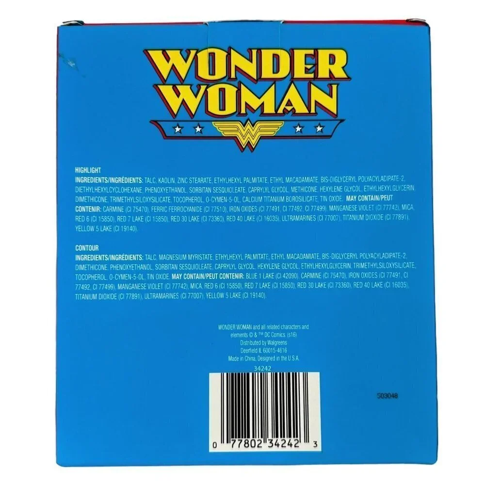 NEW Wonder Woman Amazonian Bronzer & Highlighter Boxed Set with Brush